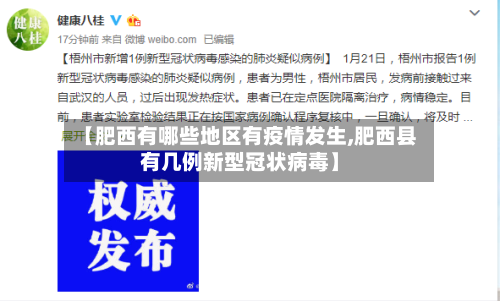 【肥西有哪些地区有疫情发生,肥西县有几例新型冠状病毒】
