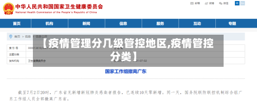 【疫情管理分几级管控地区,疫情管控分类】-第2张图片
