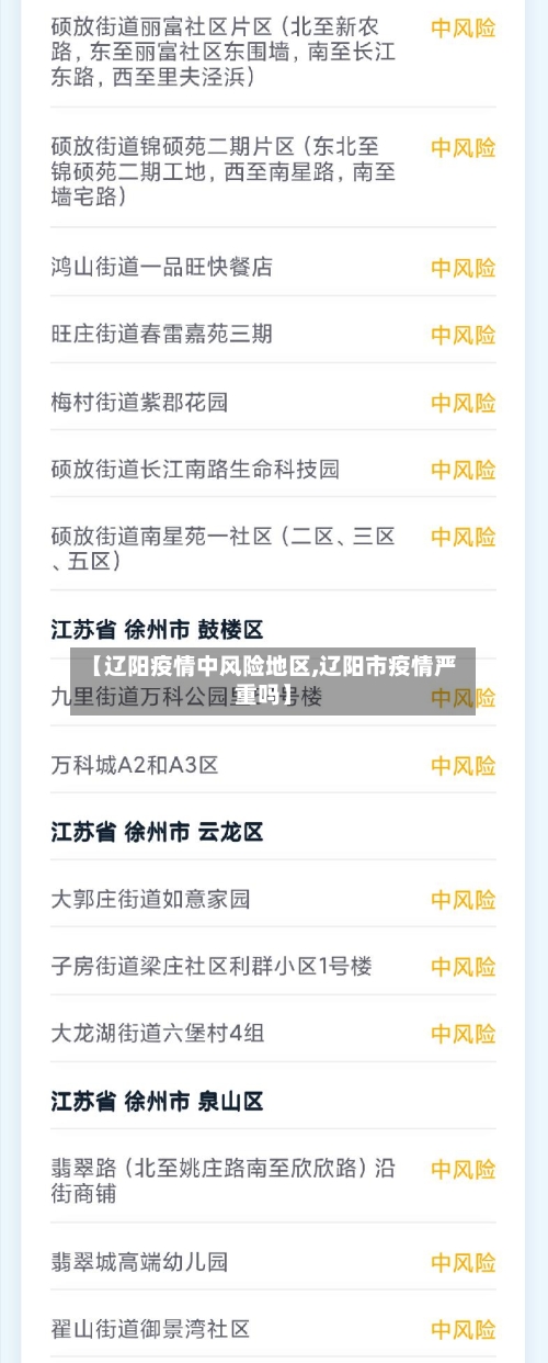 【辽阳疫情中风险地区,辽阳市疫情严重吗】-第2张图片